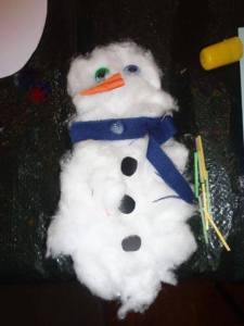 Everyone loves a cotton wool snowman ;-)